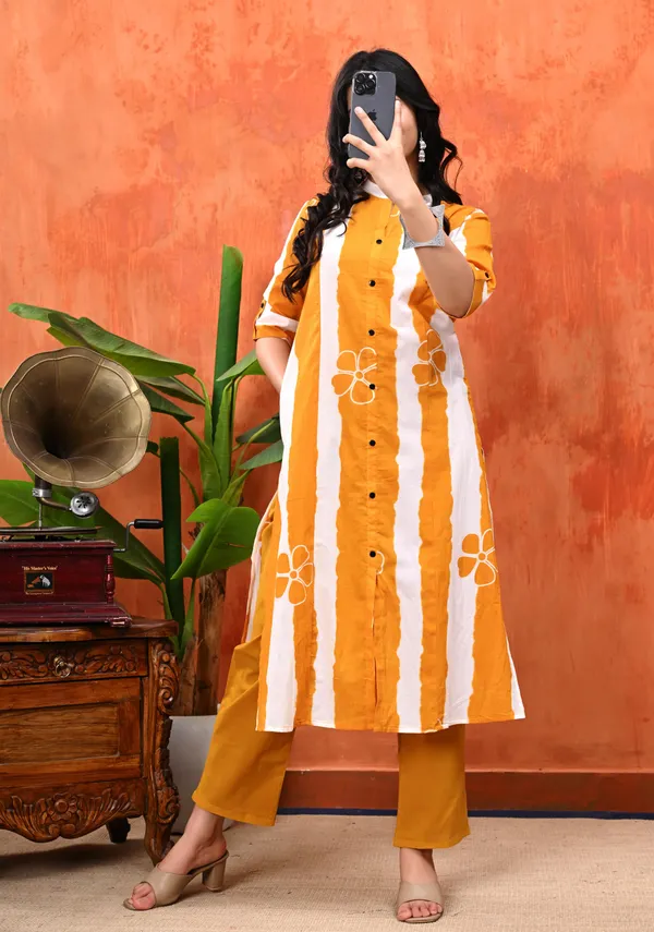 Yellow_Cotton_Cord_Set_For_Women