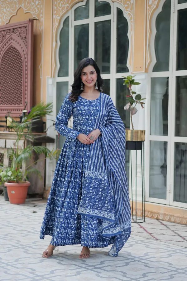 Blue_Petal_Kurti_Set