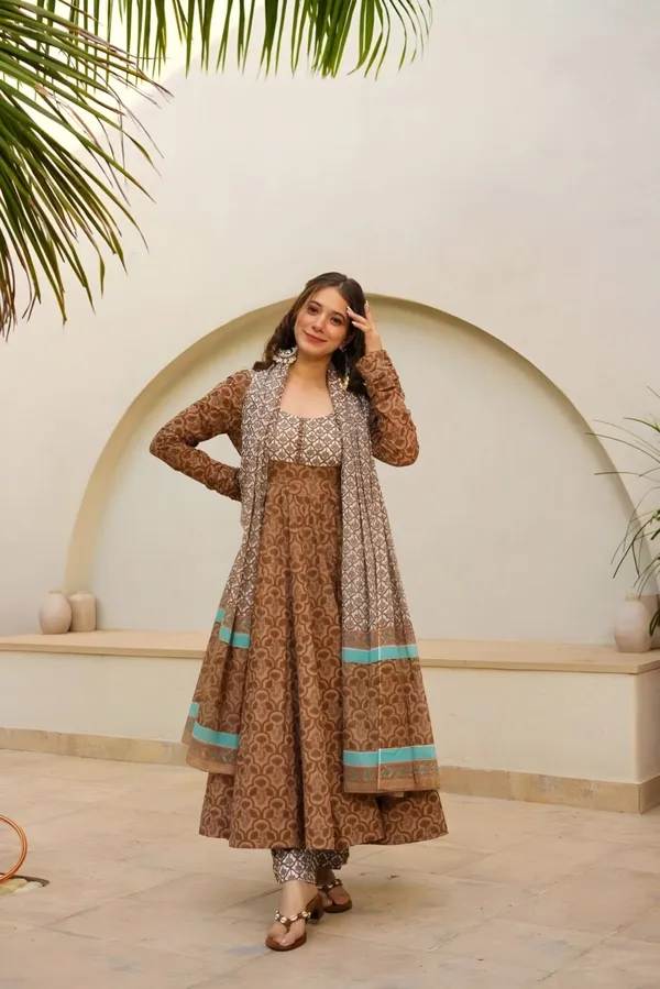 Brown_Anarkali_Kurti_Set_For_Women_|_Premium_Ethnic_Wear_For_Women