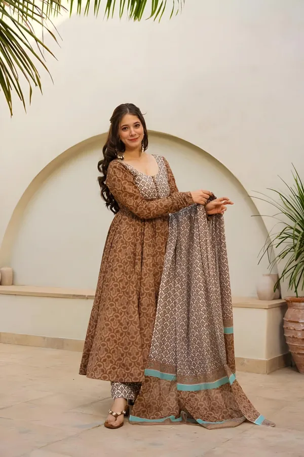 Brown_Anarkali_Kurti_Set_For_Women_|_Premium_Ethnic_Wear_For_Women