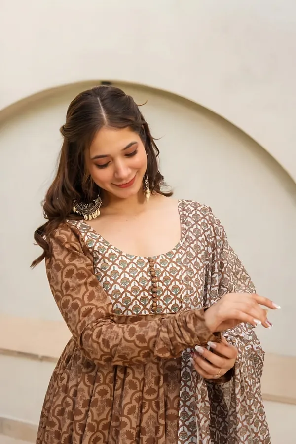 Brown_Anarkali_Kurti_Set_For_Women_|_Premium_Ethnic_Wear_For_Women