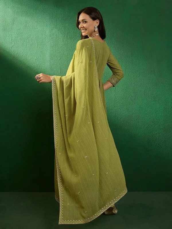 Bohemian_Green_Anarkali_Kurti_Set
