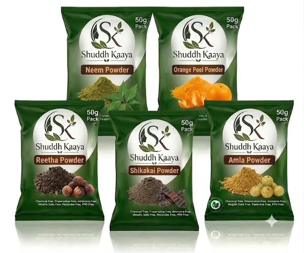 Shuddh_Kaaya_Herbal_Hair_And_Skin_Powder_Set_Pack_Of_5