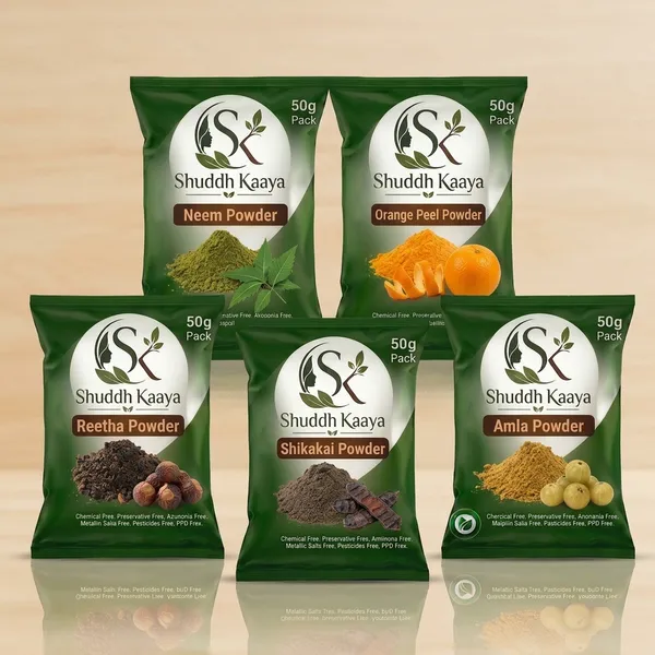 Shuddh_Kaaya_Herbal_Hair_And_Skin_Powder_Set_Pack_Of_5