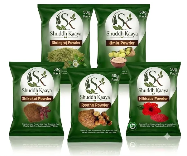Shuddh_Kaaya_Herbal_Hair_Care_Powder_Set_Pack_Of_5