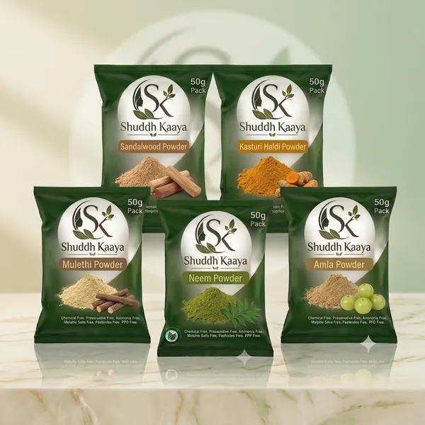 Shuddh_Kaaya_Sandalwood_Neem_Amla_Herbal_Powder_Set_Pack_Of_5