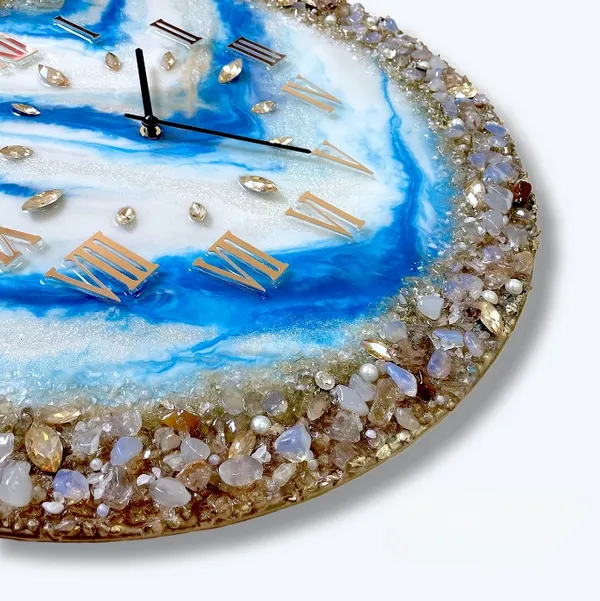 Blue_&_Pink_Wood_&_Resin_Premium_Clock_Luxury_Crystal_Abstract_Epoxy_Wall_Clock_For_Home_Decor