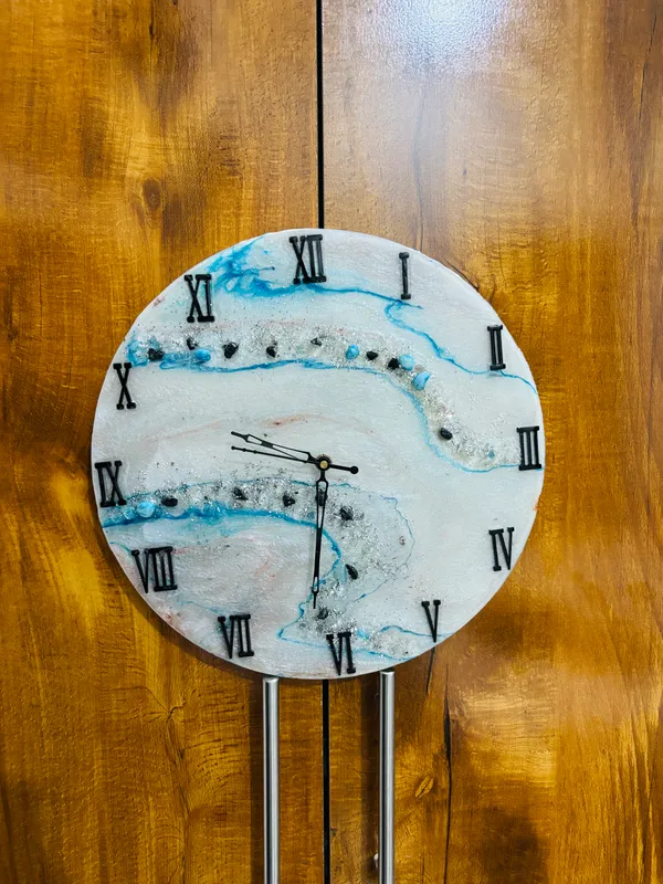 Blue_Wood_&_Resin_Clock_Stylish_Waterproof_Glass_Finish