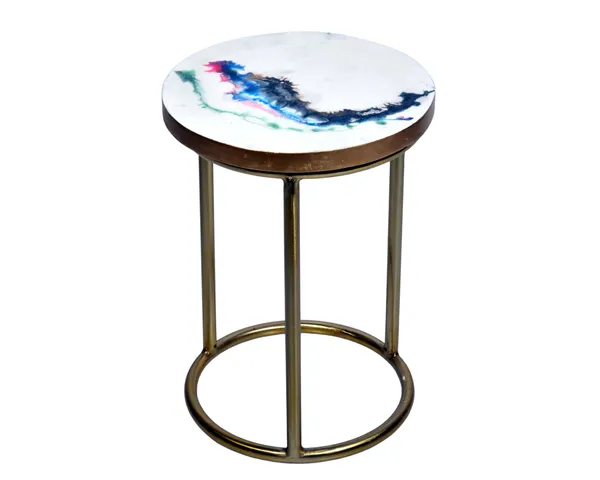 Multicolor_Wood_&_Resin_Stool_For_Side_Of_Sofa_Decor_Waterproof_13"
