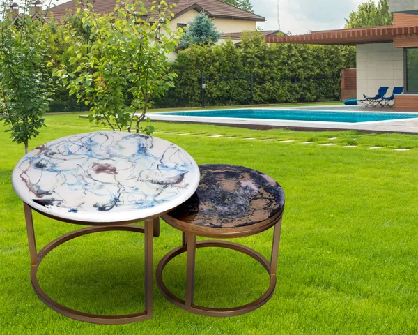 Multicolor_Wood_&_Resin_Table_Set_Of_2_Waterproof
