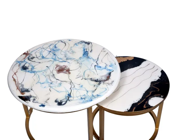 Multicolor_Wood_&_Resin_Table_Set_Of_2_Waterproof