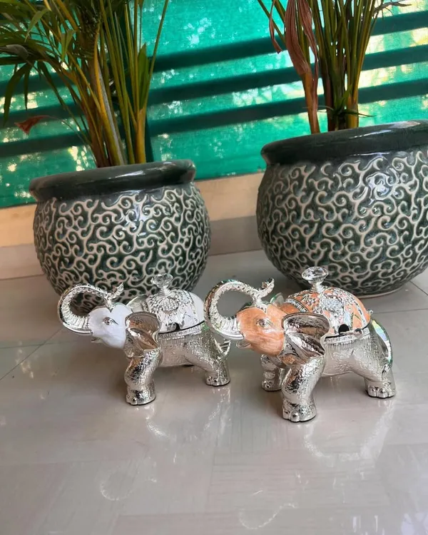 Silver_Enamel_Elephant_Bowl_&_Spoon_For_Occasional_Deepawali_fry_fruit_packing_Gift_For_Bulk