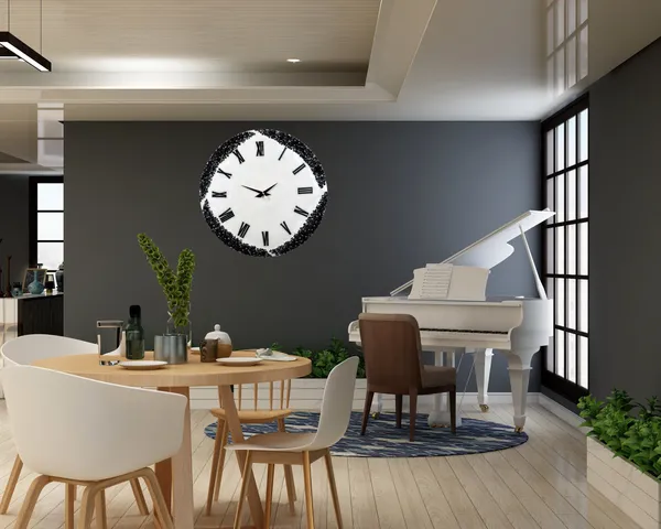 Multicolor_Wood_&_Resin_Epoxy_Handmade_Wall_Clock_With_White_Coated_Glittered_Crystals_And_Small_Pieces_Of_Glass_High_Quality_Glorious_Piece