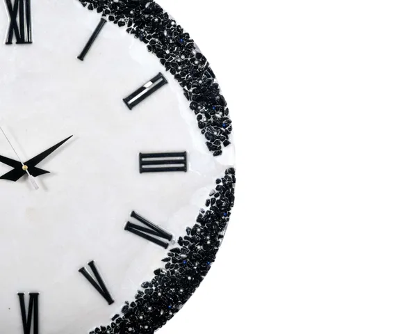 Multicolor_Wood_&_Resin_Epoxy_Handmade_Wall_Clock_With_White_Coated_Glittered_Crystals_And_Small_Pieces_Of_Glass_High_Quality_Glorious_Piece
