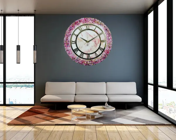 Pink_Crystal_Abstract_Epoxy_Wall_Clock_For_Home_Decor