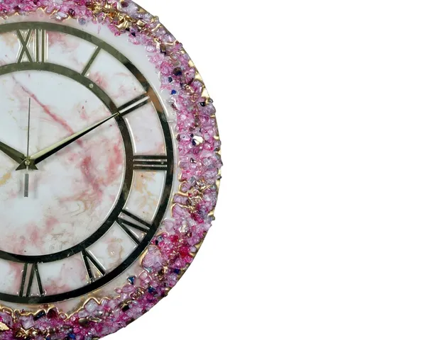 Pink_Crystal_Abstract_Epoxy_Wall_Clock_For_Home_Decor