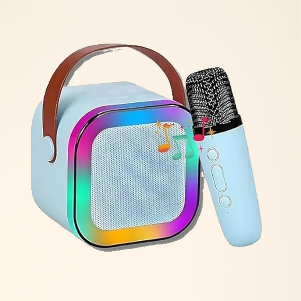 Multicolor_Portable__USB-C-Charging_Kids_Karaoke_Microphone_With_Speaker_|_Wireless_Bluetooth_Speaker_with_RGB_LED_Lighting_|_For_Kids_
