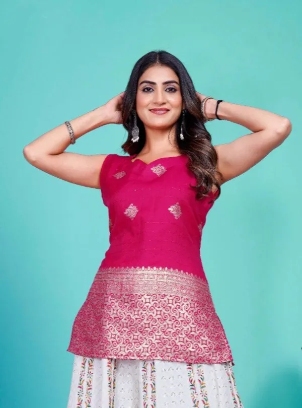 Banarasi_Silk_Pink_Tunic