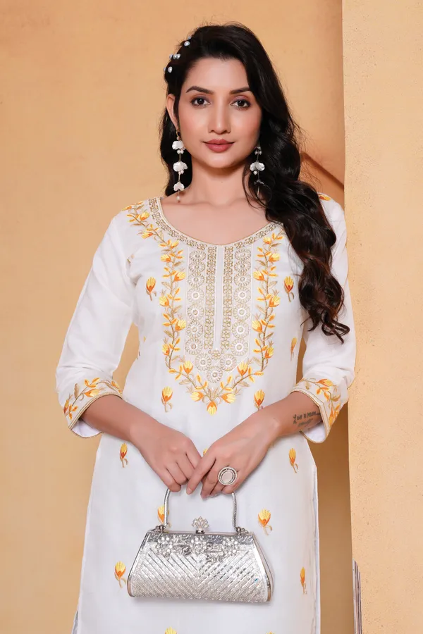 White_Kurta_with_Yellow_Floral_Embroidery