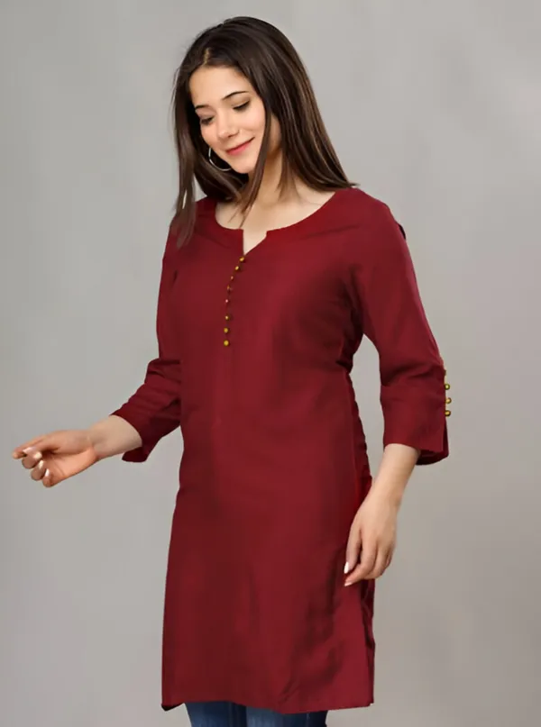 Maroon_Roman_silk_Tunic_Top