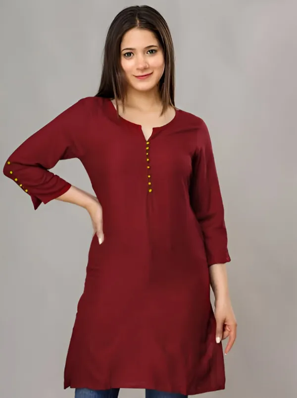 Maroon_Roman_silk_Tunic_Top