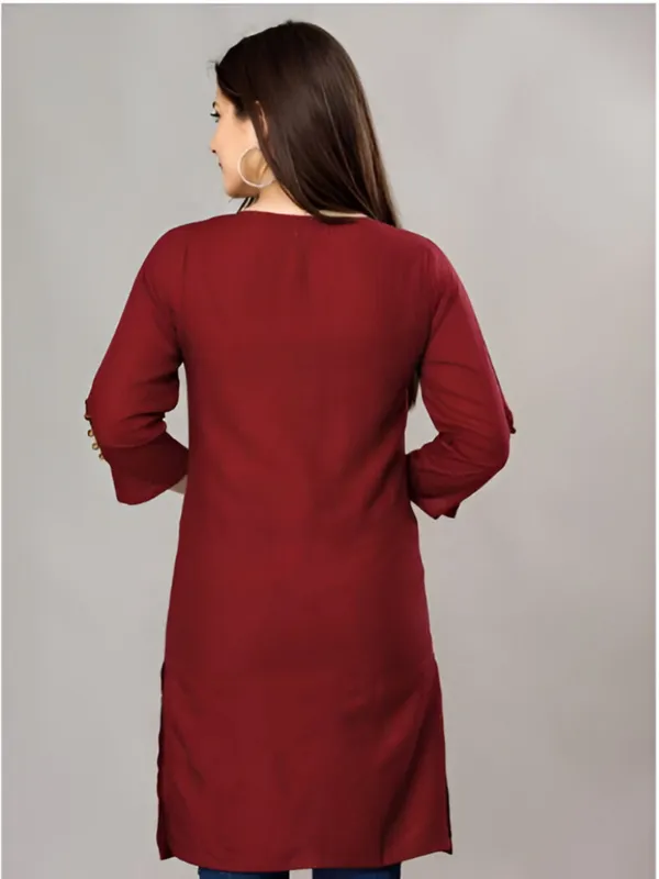 Maroon_Roman_silk_Tunic_Top