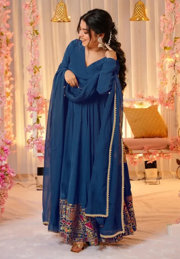 Navy_Blue_anarkali_kurta_with_dupatta_suit