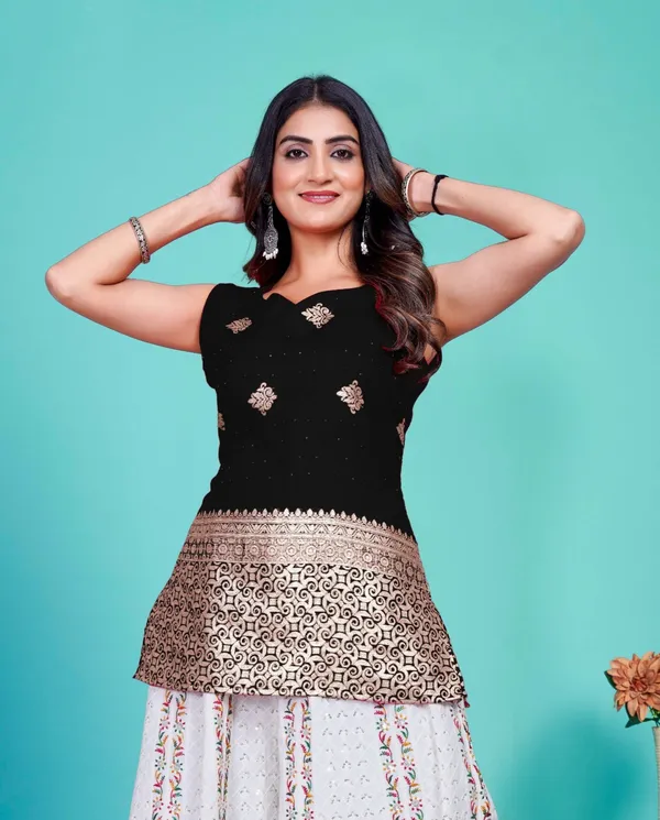 Banarasi_Silk_Black_Tunic