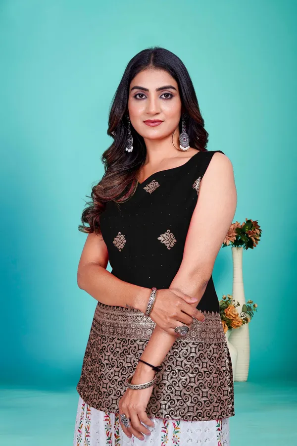 Banarasi_Silk_Black_Tunic