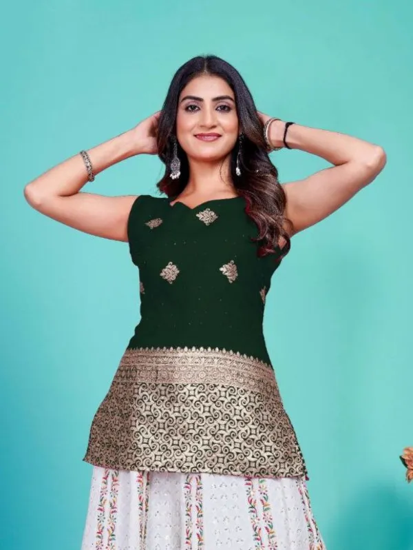 Banarasi_Silk_Deep_Green_Tunic