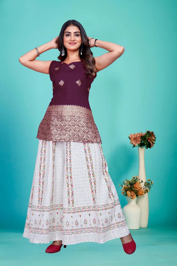 Banarasi_Silk_Deep_Wine_Tunic