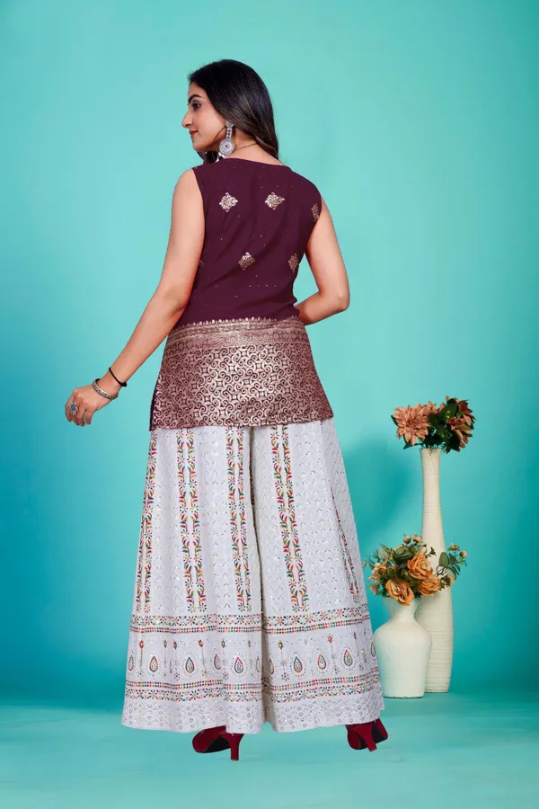 Banarasi_Silk_Deep_Wine_Tunic