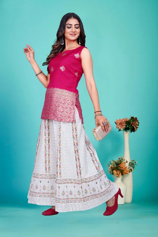 Banarasi_Silk_Pink_Tunic