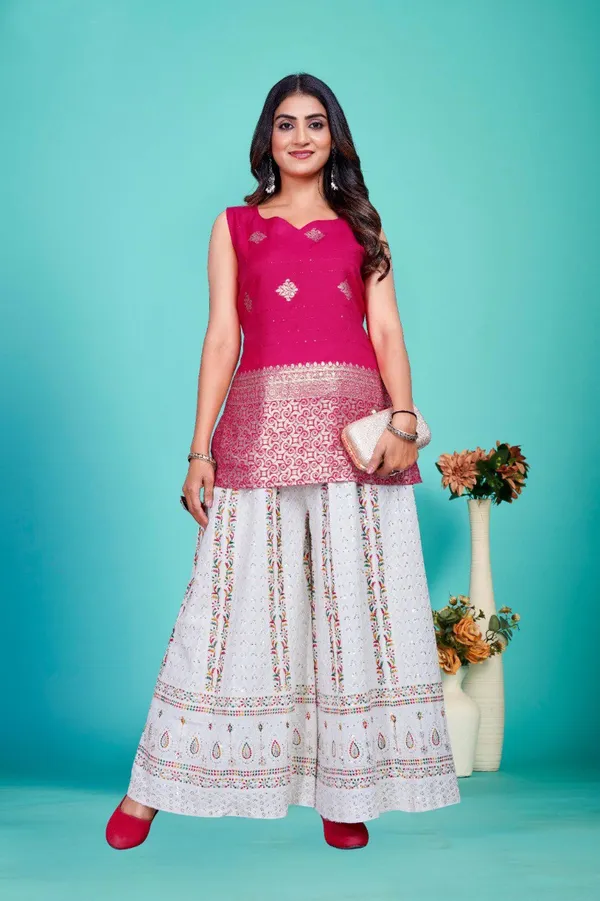 Banarasi_Silk_Pink_Tunic