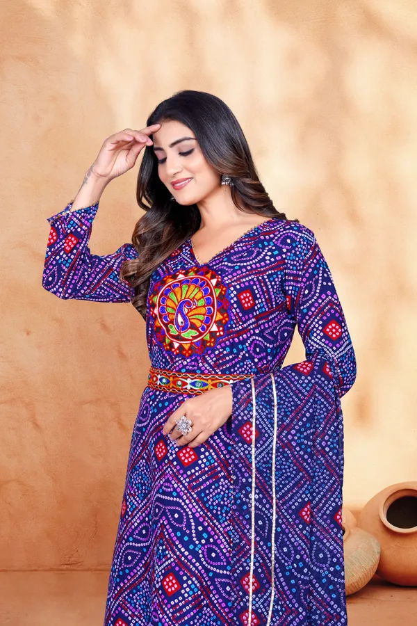 Embroidered_Purple_Navratri_Gown_With_Dupatta_Set