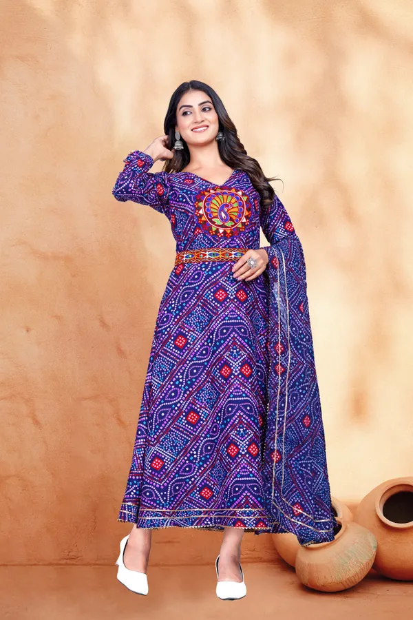 Embroidered_Purple_Navratri_Gown_With_Dupatta_Set