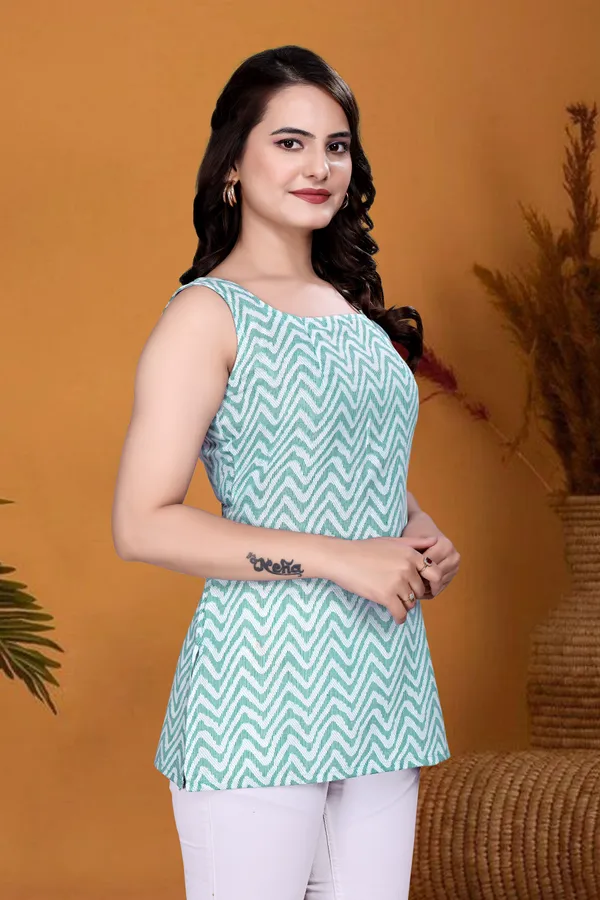 Mint_Green_Cotton_Blend_Tunic_for_Women