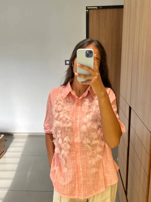 Orange_Floral_Embroidered_Shirt