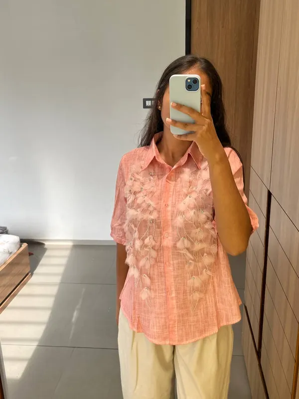 Orange_Floral_Embroidered_Shirt