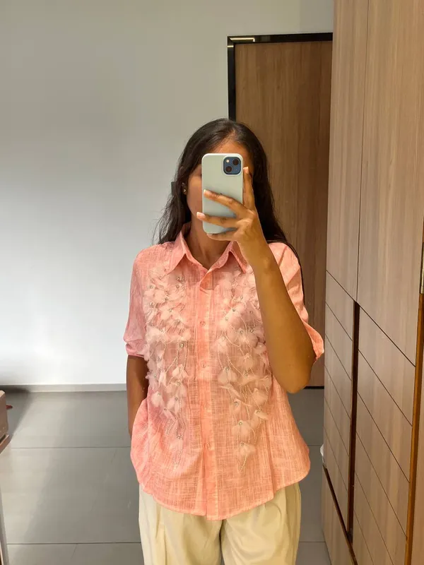 Orange_Floral_Embroidered_Shirt