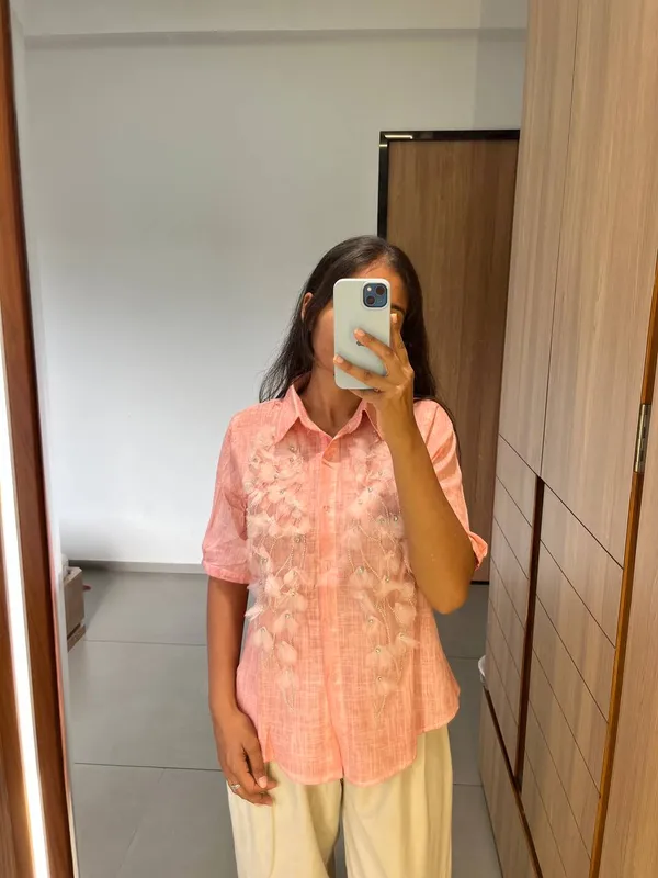 Orange_Floral_Embroidered_Shirt