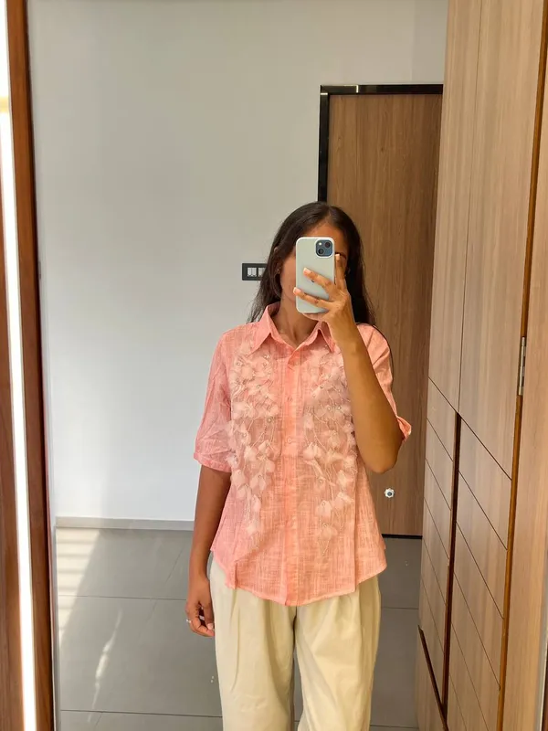 Orange_Floral_Embroidered_Shirt