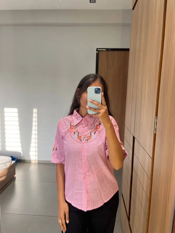 Pink_Cotton_Embroidered_Shirt