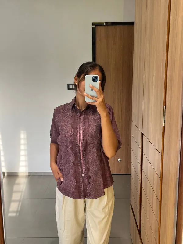 Purple_embroidered_button-down_shirt
