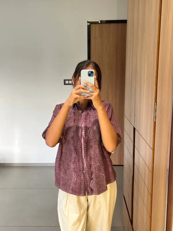 Purple_embroidered_button-down_shirt