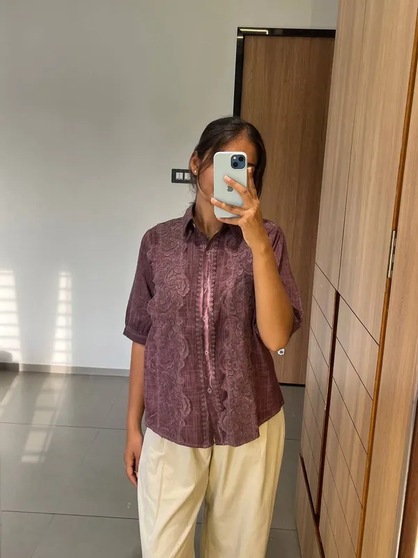 Purple_embroidered_button-down_shirt