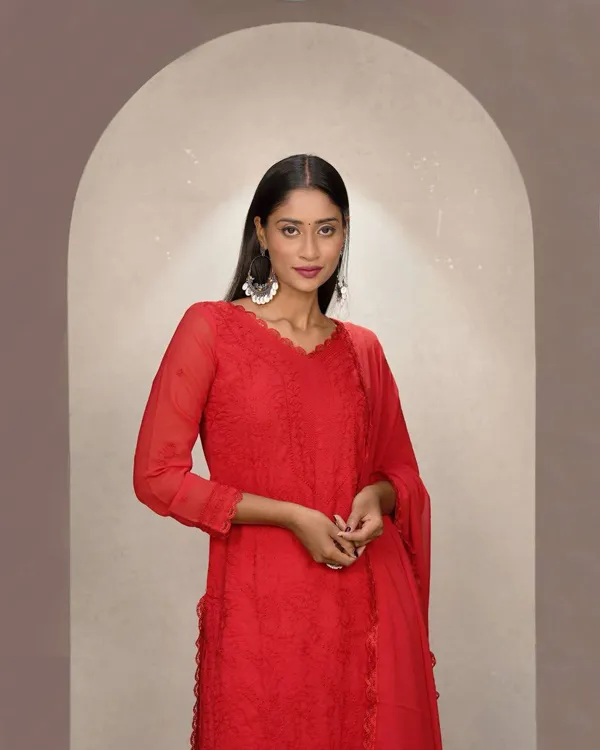 Red_Embroidered_Kurta_Palazoo_with_Dupatta