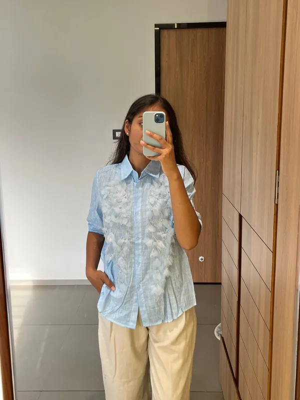 SkyBlue_Floral_Embroidered_Shirt