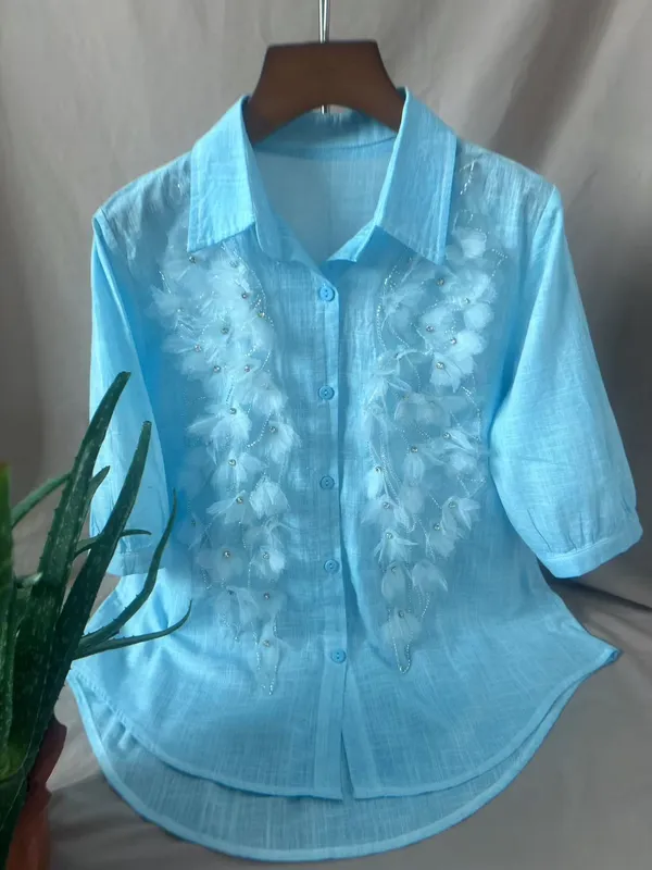 SkyBlue_Floral_Embroidered_Shirt