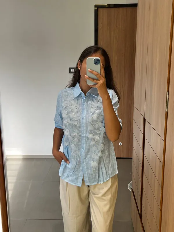 SkyBlue_Floral_Embroidered_Shirt
